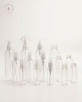 Clear Bottles w/ Clear Covers