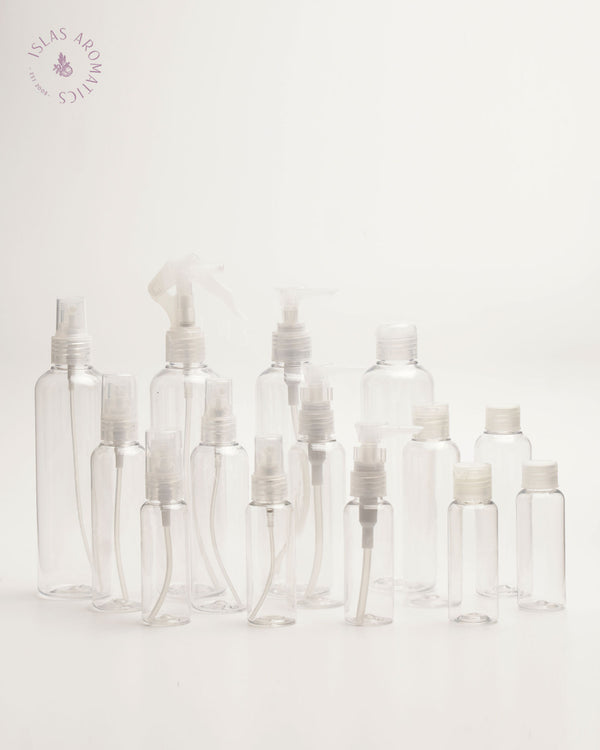 Clear Bottles w/ Clear Covers